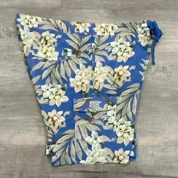 Chaps Mens Floral Board Shorts Multicolor Sz 42x9 Polyester Swim Trunks Hawaiian - Picture 4 of 13